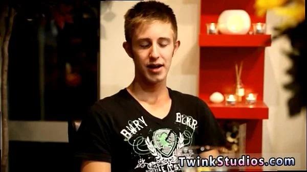 Beach gay twink boy Kirk Taylor has arrived for dinner and his