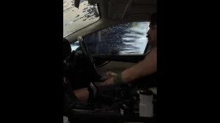 Getting The Car Washed with a Massive Butt Plug Up My Ass