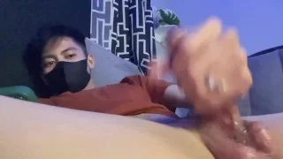 jerking my big dick until i cum