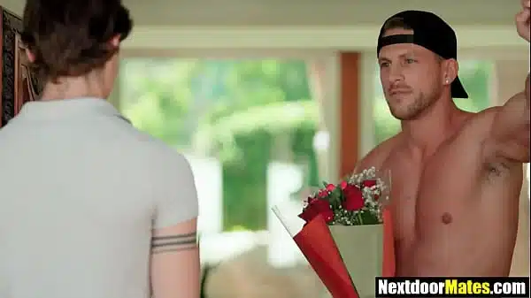 Gay porn star barebacks his fan
