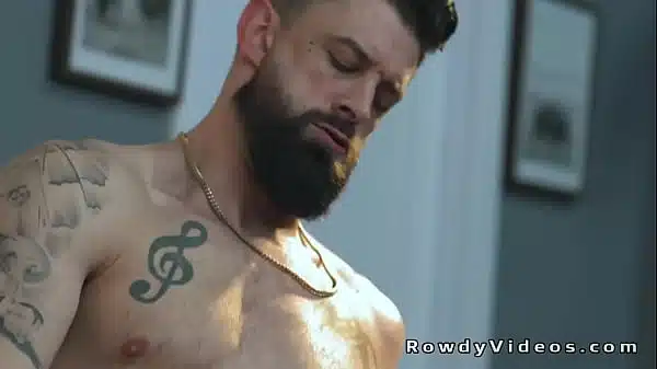 Short newbie in porn industry after photo session has oral sex in sixty nine position with tattooed beardy guy