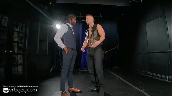 VR Bangers gay sex with Roman Todd striptease and blowjob HD porn