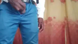 Black Student On Uniform Cums hard on his Palm