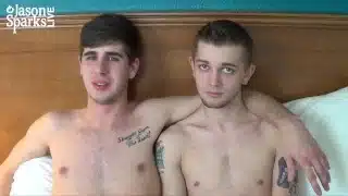 JasonSparksLive Tattooed bottom fucked hard by cute jock