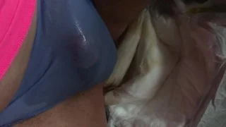 Sissy panty piss into diaper